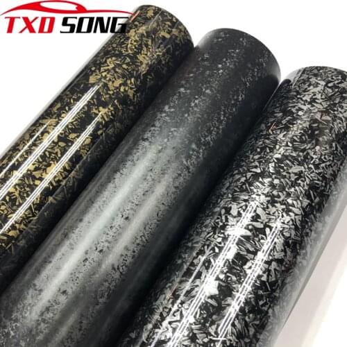5/10/15/20M Glossy 3D forged black silver gold Carbon Fiber Wrapping Vinyl Film Motorcycle Stickers Decals Auto Accessories