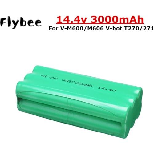 14.4V 3000mAh Vacuum Cleaner Robot Rechargeable NIMH Battery Pack For libero V-M600/M606 V-botT270/271