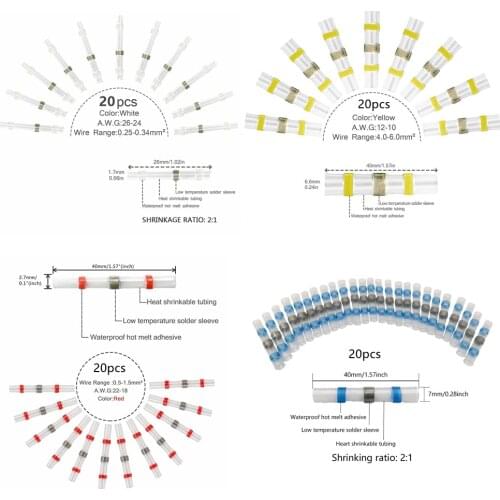 Assorted Sealed Insulated Sheath waterproof heat Shrink tube welding terminal for Marine and Automobile