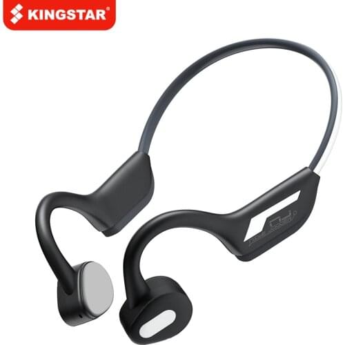 KINGSTAR Wireless Bluetooth Bone Conduction Earphone Stereo Bass Earbud Night Reflective Headphone Sport Waterproof Headset