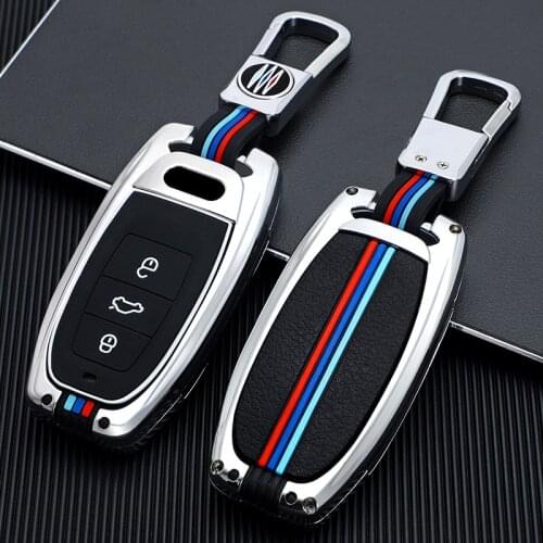 Zinc Alloy Remote Key Case Shell Cover For Audi A4 S4 A3 A5 S5 A6 S6 S7 S8 A7 Q5 Fob Shell Case Keychain Holder Protect Bag