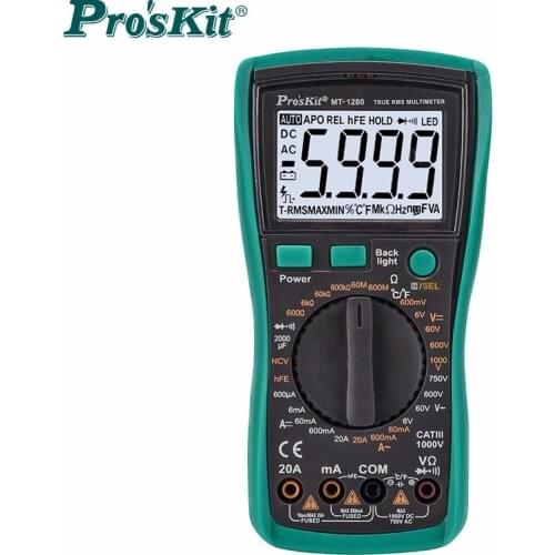 PosKit Digital Multimeter 3 5/6 Digital TRUE RMS Multimeter MT-1280-C MT-1236 DC AC Voltage Current Capacity Resistance Meter