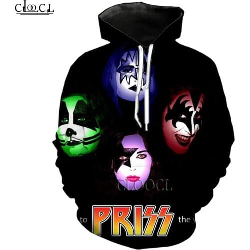 HX Newest Rock Singer KISS Band 3D Print Hoodie Men Women Tracksuit Pullover Fashion Casual Autumn Hoodies Drop Shipping