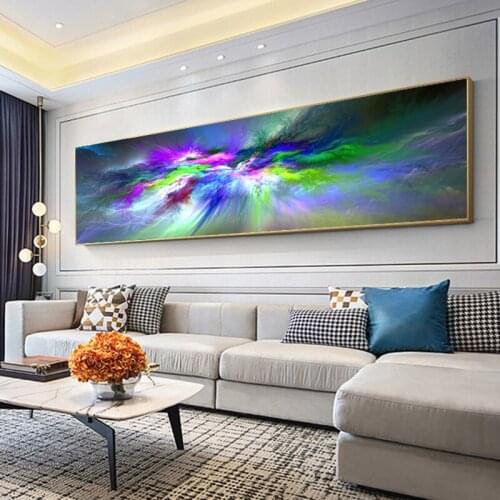 Canvas Painting Wall Art Large Abstract Landscape Sky Colorful Clouds Poster Print Pictures For Living Room Home Decor No Frame