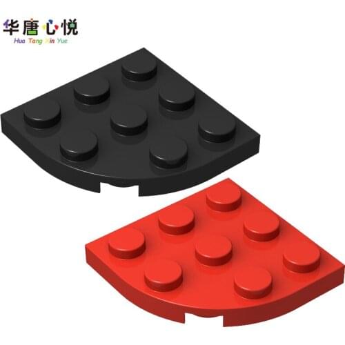 Creative MOC Round Corner 3 X 3 for Building Blocks 30357 Plates Toys For Children Parts DIY Educational Tech Parts 20 Pcs Gift