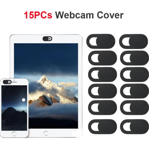 15PCs WebCam Cover Shutter Magnet Slider Plastic For iPhone Laptop PC iPad Camera Slide Covers Mobile Phone Lens Privacy Sticker