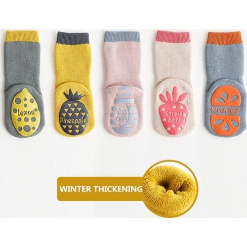 New Winter Terry Thickened Baby Socks Dispensing Non-Slip Baby Toddler Floor Socks Tube Socks Cotton Socks