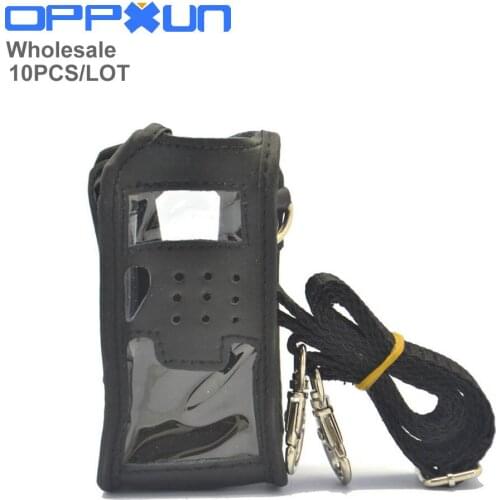 OPPXUN 10PCS Leather Pouch Soft Protective Case For Handheld Two Way Radio BaoFeng UV-5R UV-5RA UV-5RB UV-5RC UV-5RE Plus TYT