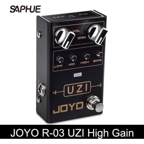 JOYO R-03 UZI Distortion Pedal Guitar Effect Pedal for Heavy Metal Music, With BIAS Knob, True Bypass, Guitar Accessories