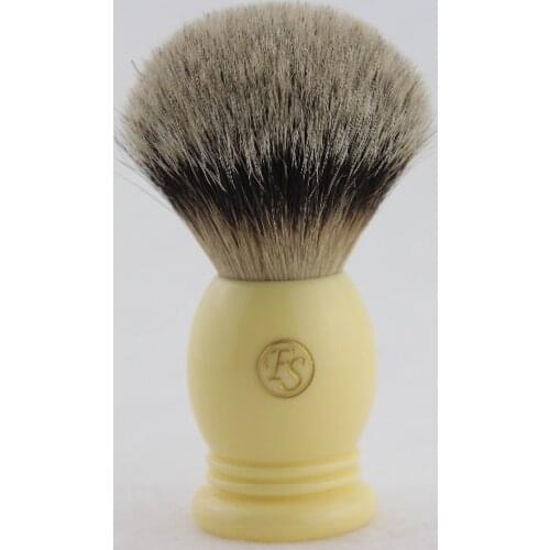 "FS"-#MS24-IV22, MANCHURIAN Silvertip badger Shaving Brush with Resin Handle, Knot size 24mm+FREE STAND+FREE SHIPPING