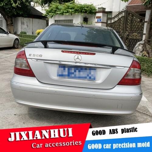 For W211 Spoiler 2003-2006 Mercedes-Benz W211 NT E-class E200 E260 Spoiler ABS plastic Material Car Rear Wing Color Rear Spoiler