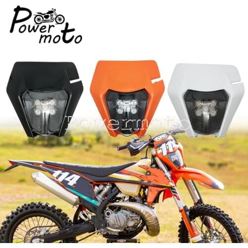 LED E8 Headlight Universal Enduro Dual Sport Head Light Front Mask For EXC XC-W XC-F SX SX-F 500 450 350 300 250 Six Days
