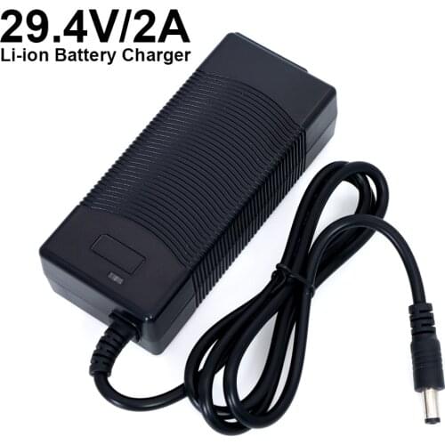 29.2V 2A 7series lithium battery charger 18650 battery charger 29.2V Constant current charger 2A current DC 5.5*2.1MM + EU plug