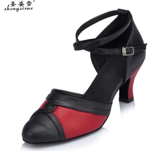 WUXIJIAO Latin dance shoes womens female soft outsole Ballroom dancing shoes High-heeled