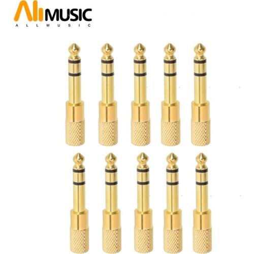 10Pcs 3.5mm Male M to 6.5mm 1/4" Female for Microphone Earphone Audio Adapter