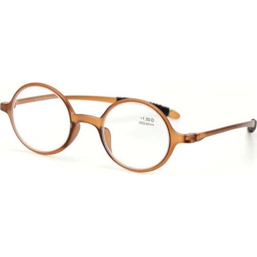 2018 new upscale TR90 ultra-light mens reading glasses fashion comfortable ladies round reading glasses