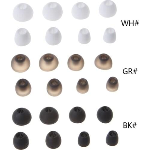 4 Pairs Soft Silicone Earphone Case In Ear Earbuds Cover Eartips Replacement for Sennheiser Momentum Headphone