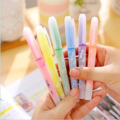 6pcs/lot Japan Creative Candy color Inkless markers pen Highlighter album scrapbooking diy Gift Stationery School supplies G082