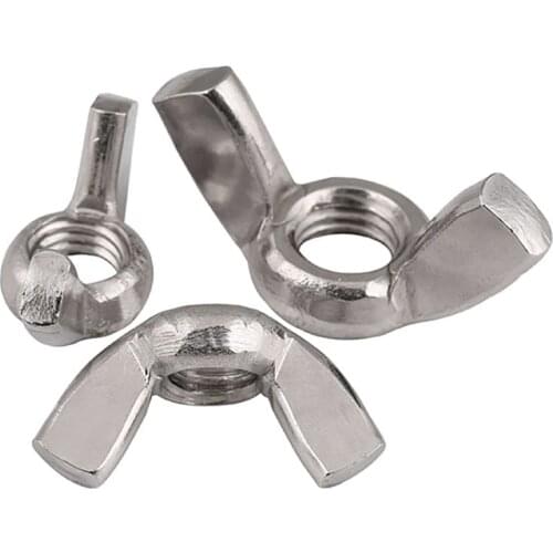 Wing Nuts 304 A2 Stainless Steel Butterfly Nut M3 M4 M5 M6 M8 M10 M12 Hand Twist