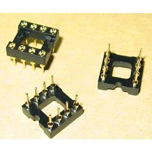Free Shipping!!! Full gilt eight IC Sockets / high-quality / Double Cab / Electronic Component