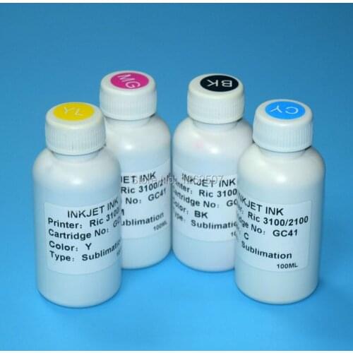 Water Sublimation Ink For Ricoh SG2100 SG2010 SG7100 SG3100 SG3110 Printers Bottle refill inks 100ML*4Colors