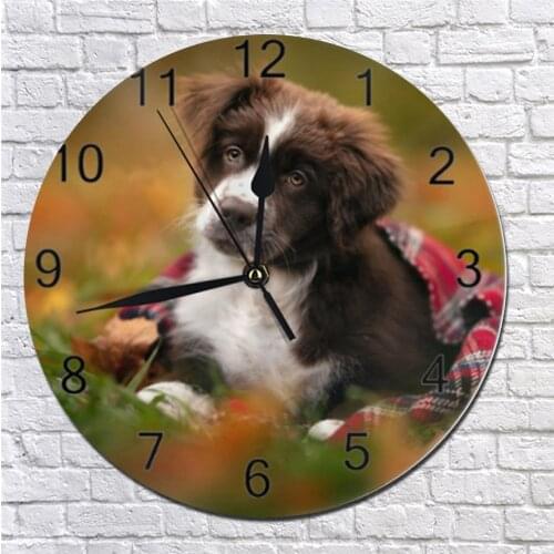 Home Decor Clocks Dogs Numeral Digital Dial Mute Silent Digital Clocks Battery Operated Clocks Kitchen Wall Decor Living Room