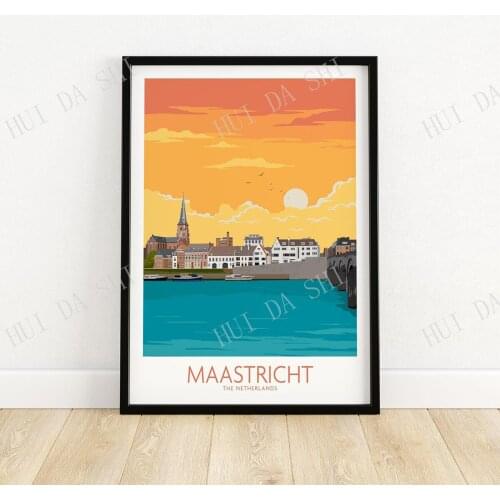 Maastricht Travel Poster | Netherlands Wall Art | Travel Poster | Artwork | Art Print Gift Idea