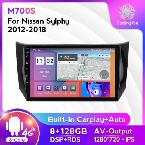 DSP 4G LTE Android 11 FM Car Audio for Nissan Sylphy B17 Sentra 12 2013 2014 2015 2016 2017 2018 GPS Navigation Radio 8 Core