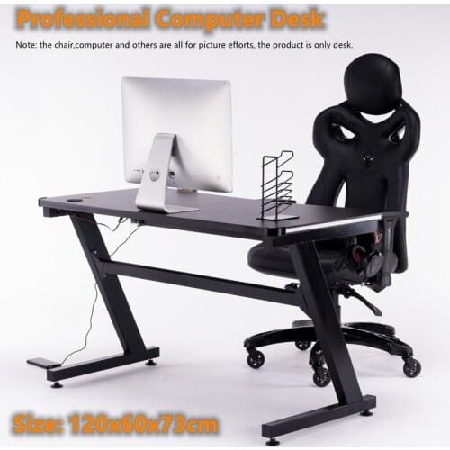 Elegant White 100x60x75CM Gaming Desk Cool Black Desktop Computer Table Office professional Game table 2020 Best Chair Optional