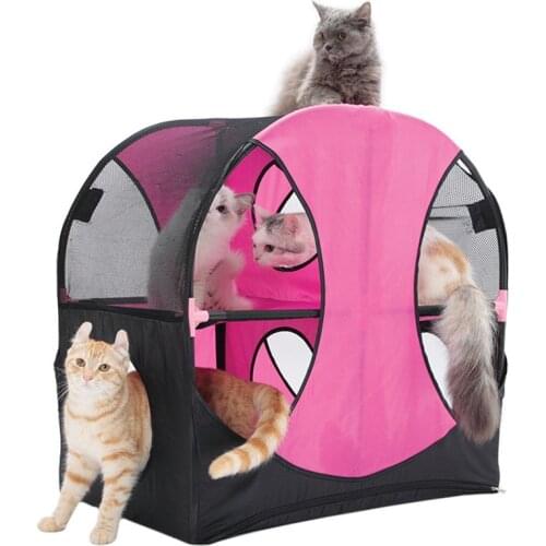 Pet Toys for Cats Toy Large Cat Tunnel Scratch Board Tent Ferris Wheel Pet Play Toy Interactive Hide-Seek Kitten Supplies