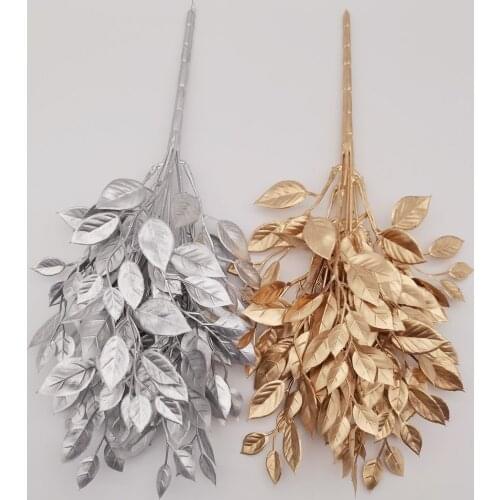 2021 New Design Artificial Decoration Flower Gold Silver Rose Colour Small Flower Wedding Home Decoration