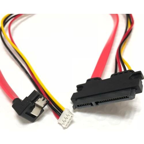 1pcs Mini Small 4Pin PH2.0 + SATA L Type 90 Degree HDD With shrapnel to 22(15+7)Pin hard disk drive SATA Data Power Supply Cable