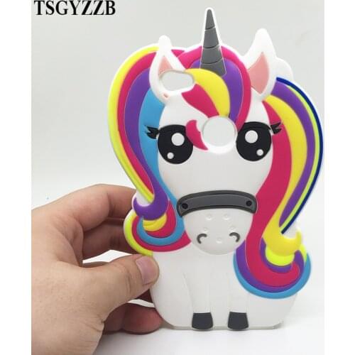 Soft Silicone Case For Xiaomi Redmi S2 3S 4A 4X 5A 6 6A MiA2 6X Redmi Note5 Note 5Pro 3D Pink Horse Pony Unicorn Phone Cover Bag
