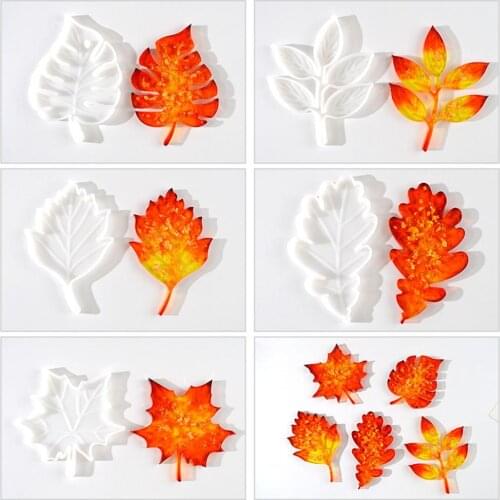 New Maple Leaf Silicone Molds Palm Epoxy Resin Molds Cup Holder Mat Pad Casting Coaster DIY Coasters Mould Jewelry Making Tools