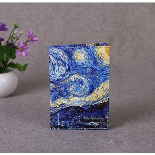 Starry Sky Passport Cover Women Men Pu Leather Travel Wallet Color Landscape Passport Holder High Quatity Case for Passports