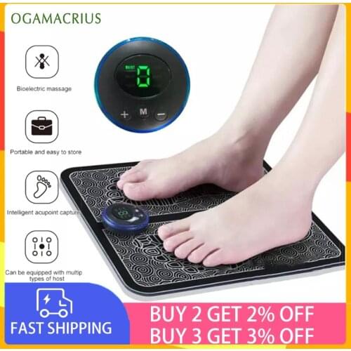 Ogamacrius EMS Foot Massage Mat Relieve Ache Pain Health Care Electric Massager Pad Muscle Stimulator Leg Reshaping Wholesale