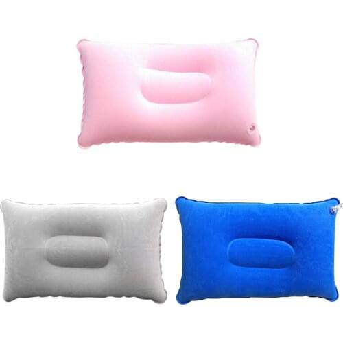 Portable Travel Sleep Pillow Inflatable Outdoor Camping Tent Rest Pillows Sleep Cushion Bedroom Hiking Beach Car Head Support