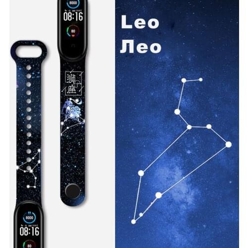 Strap for Xiaomi Mi Band 4 3 5 6 Watch Band Constellation Design Silicone Bracelet Replacement for XiaoMi Band 5 6 Wristband