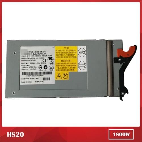 Server Power Supply for IBM HS20 74P4400 74P4401 DPS-1600BB A 1800W