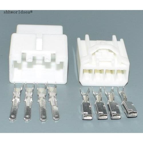 Shhworldsea 4 Pin female male Suitable for Ford Focus Mondeo door Mazda 4P bass speaker horn plug