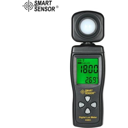 SMART SENSOR Mini Digital Lux Meter LCD Display Handheld Illuminometer Luminometer Photometer Luxmeter Light Meter 0-200000 Lux
