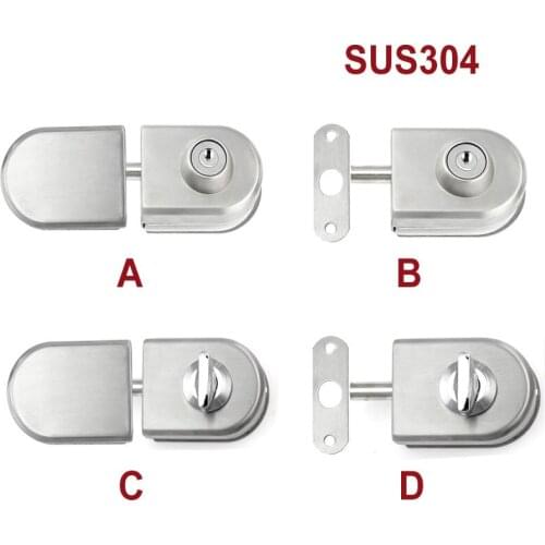 Rarelock Christmas Supplies Glass Sliding Door Latch Lock SUS304 for Women Dress Bag Store Door Office DIY i