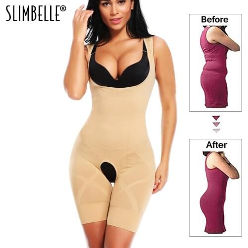 Women Full Body Shaper Seamless Firm Control Faja Waist Cincher Underbust Waist Trainer Corset Girdle Bodysuit Shapewear