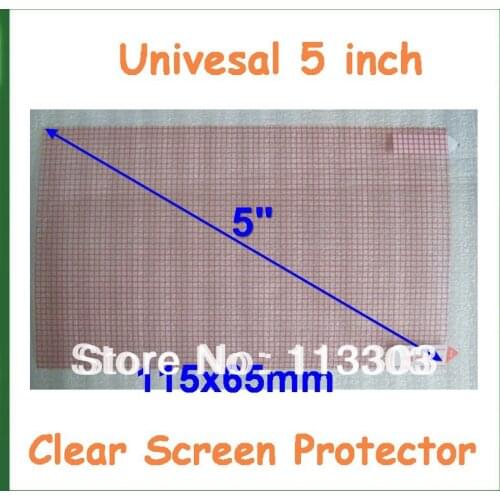 300pcs Universal 5 inch Clear Screen Protector Protective Film Grid for GPS MP4 Camera Size 115x65mm