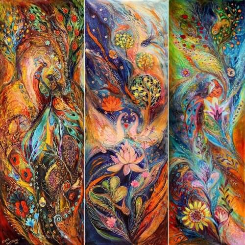 Wall Decor Art 5D Diy Diamond Painting Air Water Earth Fire Square Drill Full Diamond Embroidery New Needlework Home Decoration