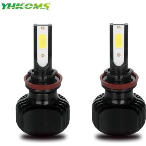 YHKOMS Car Headlight H11 H4 LED H1 H3 H8 H9 H13 880 881 H27 D1S D2S D3S D4S 9005 9006 9004 9007 Hi/Lo Auto Lamp All In One Bulb