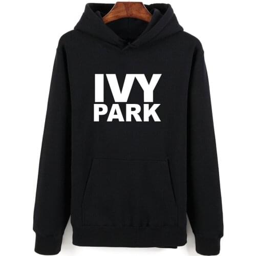 Beyonce IVY Park Fashion Theme Winter Men Hoodies Sweatshirts Set Sleeve Letters Sweatshirt Lady Hoodies Black Casual Clothes