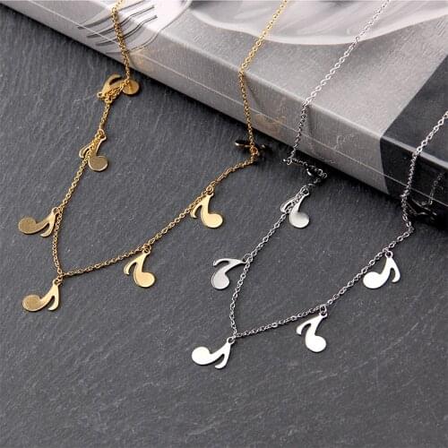 New Stainless Steel Tassels Non-fading Necklace for Women Neck Chains Choker Jewellery Womens gold silver color anchor necklack