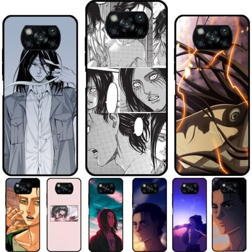 Eren Jaeger Attack on Titan For POCO X3 Pro F3 M3 Case For Xiaomi Mi 11 Lite Note10 9T 10T Pro Mi 11 Ultra Phone Cover