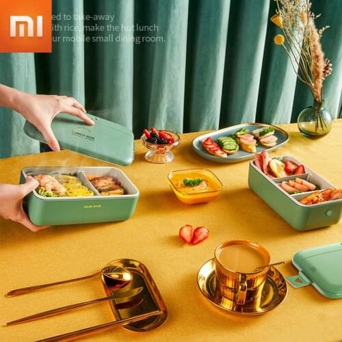Xiaomi Electric Lunch Box Water Free Portable Lunch Heating Box Rice Cooker Constant Temperature Heating Food Warmer 800ml 220V